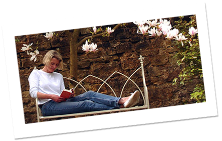 Photograph of Wendy in her garden
